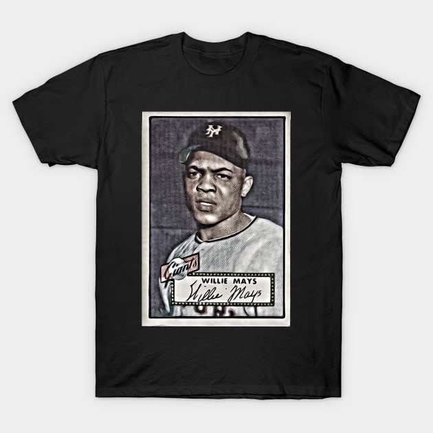 Wille Mays: 1952 Flashback Champs T-Shirt by flashbackchamps